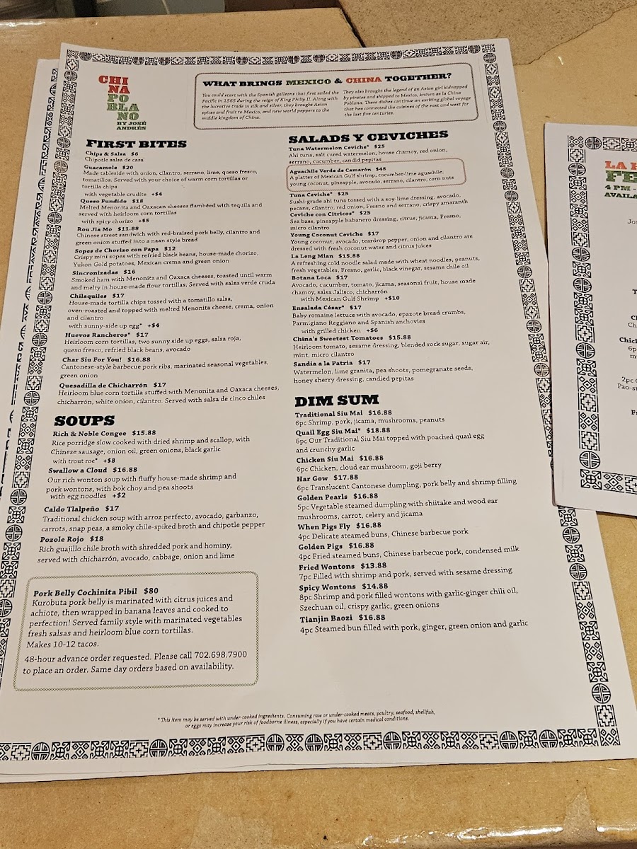 China Poblano Menu - Image 2